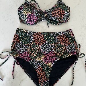 Artesands Floral High-Waisted Bikini Set
